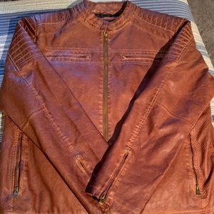 2XL Brown Moto Jacket NWOT